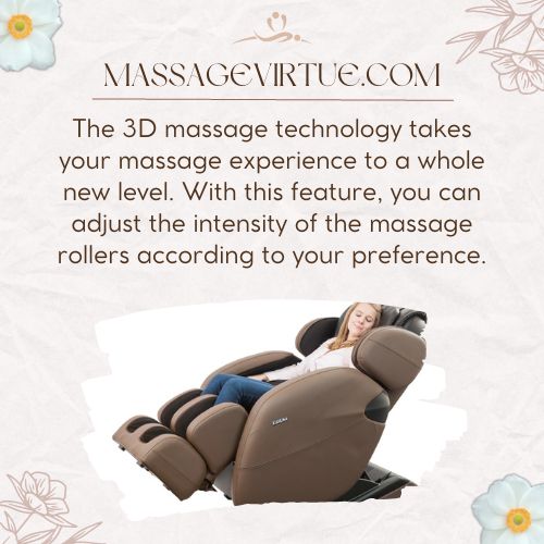 3D massage technology feature in novo xt2 massage chair