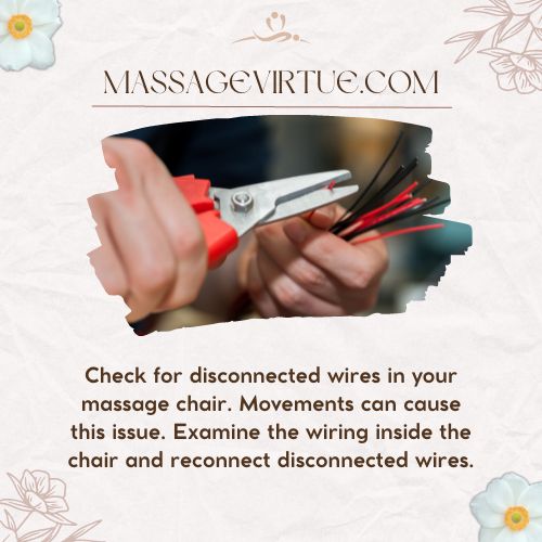 A person fixing his massage chair's wires