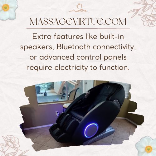 Extra features in wattage massage chair require more electricity to function.