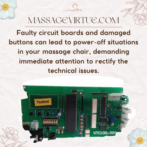 Faulty circuit boards can lead to massage chair no power situations