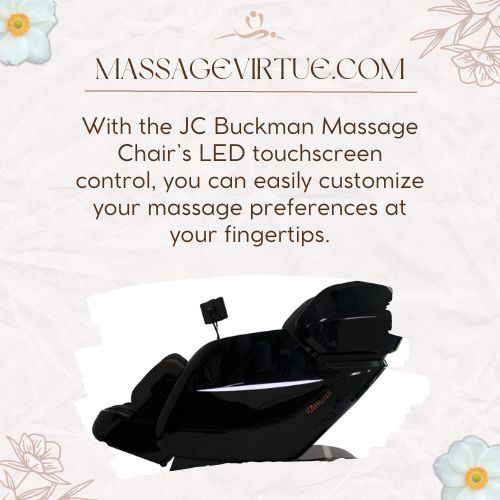 LED touchscreen in JC Buckman massage chair