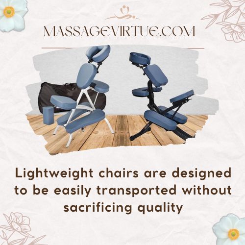 Lightweight chairs are designed to be easily transported without sacrificing quality- portable massage chairs