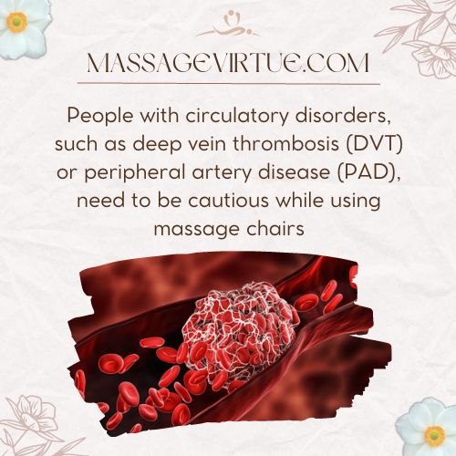 cations for the people with circulatory disorders while using massage chair health risks