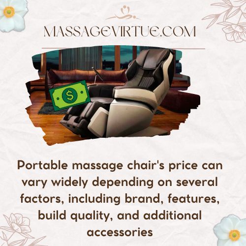 Price of Portable massage chair's depends on several factors- how much is a portable massage chair