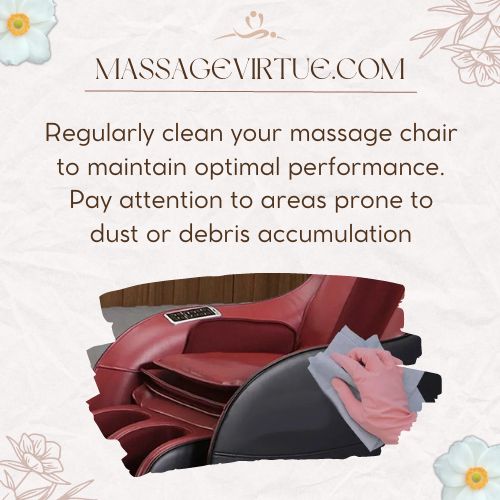 Regularly clean your massage chair to maintain optimal performance- massagevirtue.com