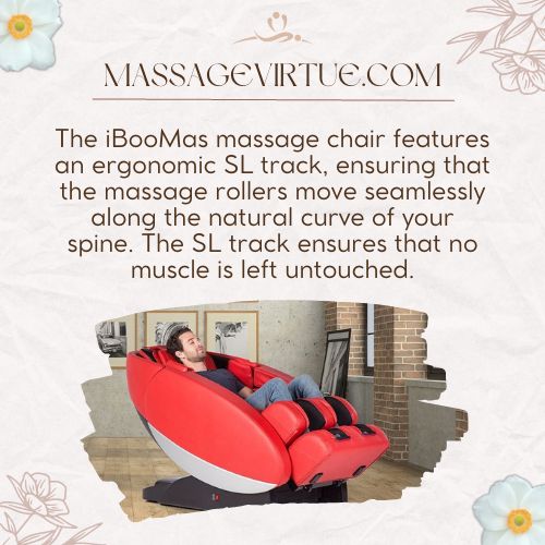 the iBooMas massage chair feature SL Track for a full body massage coverage