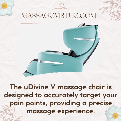 The uDivine V massage chair is designed to accurately target your pain points, providing a precise massage experience.