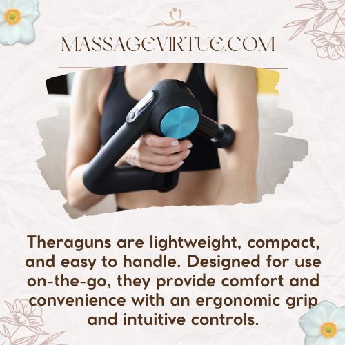 Theraguns are lightweight, compact, and easy to handle - massage chair vs theragun