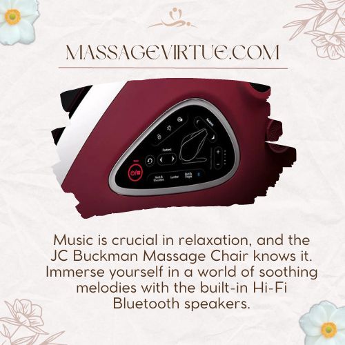 Built-in Hi-Fi bluetooth speakers in JC Buckman massage chair