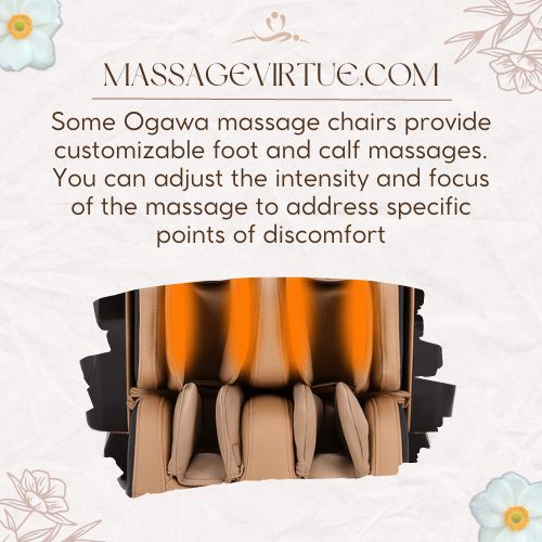 ogawa featured customizable settings for foot and calf massage