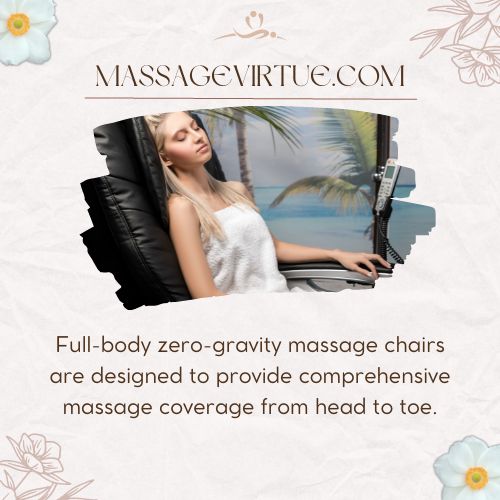 a woman relaxing in full body massage chair