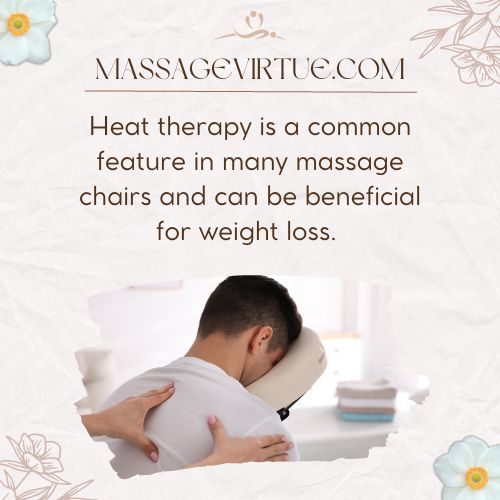 a man experiencing heat therapy in massage chair for weight loss