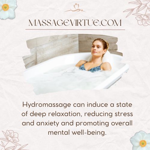 a woman taking benefits of hydromassage