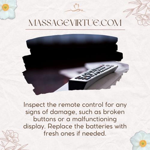 check the remote control for any issue