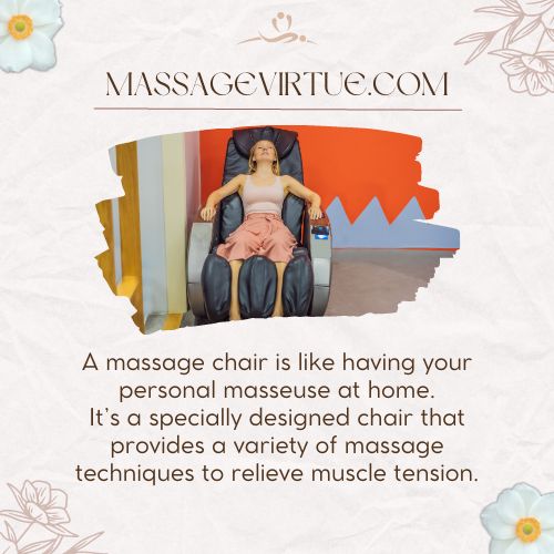 a girl having a massage session in a massage chair