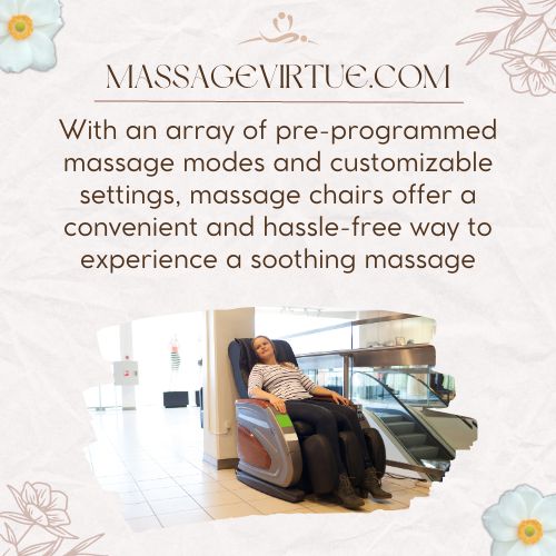 massage chairs are very convenient and hassle-free