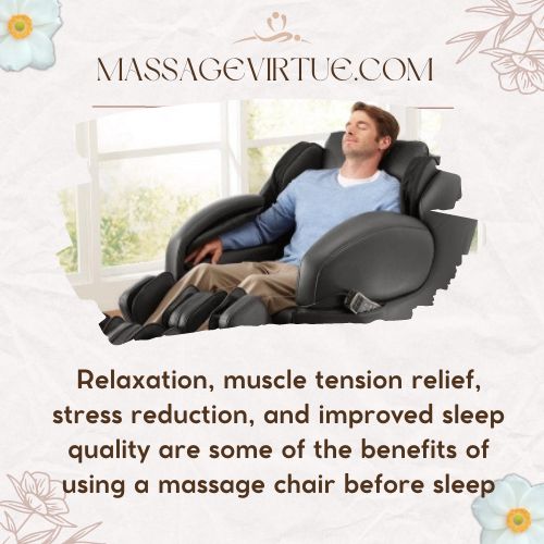 person sleeping on a massage chair before sleep