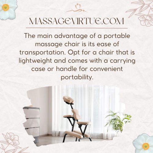 a portable massage chair in a room