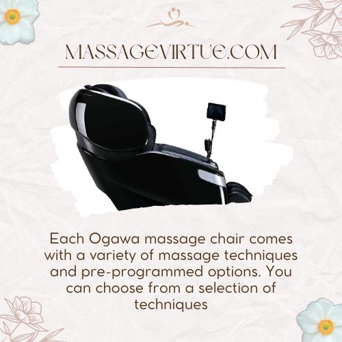 ogawa offers multiple massage options 