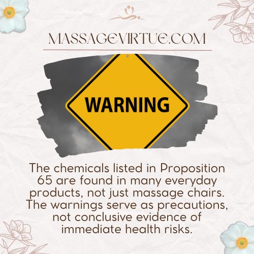 some massage chairs manufacturers places proposition 65 warnings