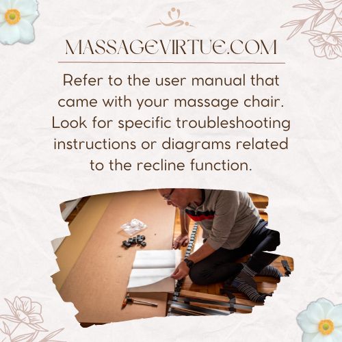 look for diagrams and instructions in user manual of a massage chair