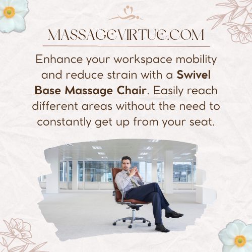 a man sitting in swivel base office massage chairs