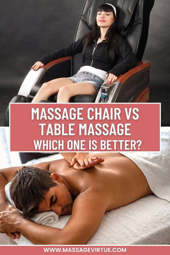 massage chair vs table massage main differences