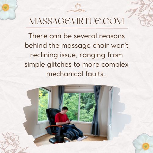 understand the problem of the massage chair