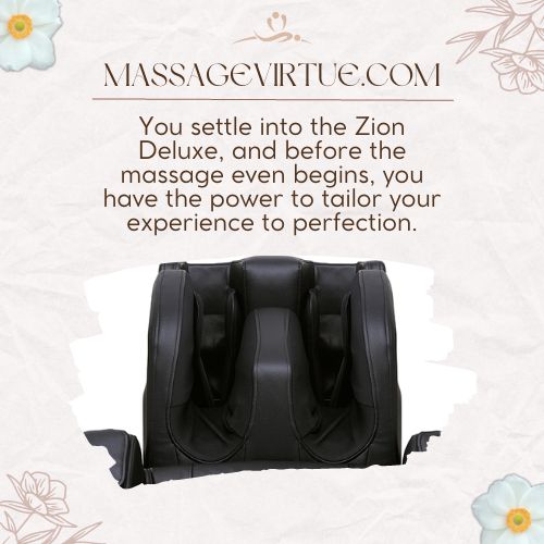 Zion Deluxe massage chair offers adjustable leg rest