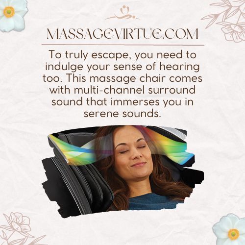 The LBF-750 massage chair comes with multi-channel surround sound that immerses you in serene sounds