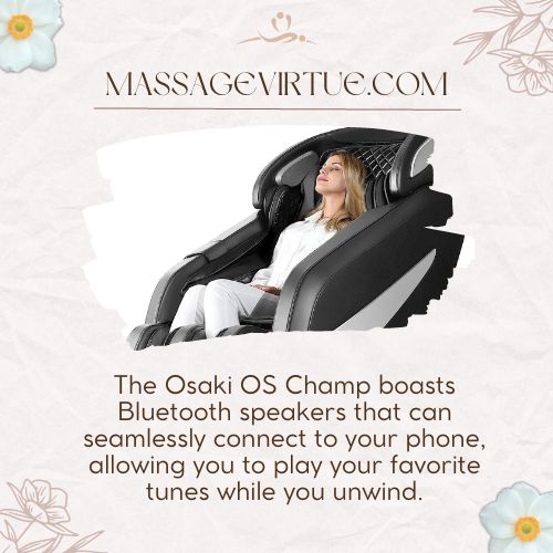 Osaki OS Champ Massage chair features Bluetooth speakers