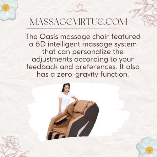 SnowFit offer Oasis massage chair which is one of the best