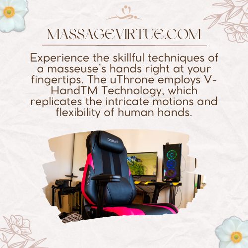 The uThrone employs V-HandTM Technology, which replicates the intricate motions and flexibility of human hands.