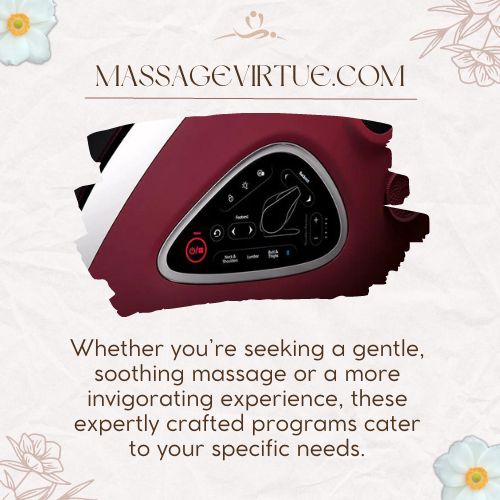 Miuvo massage chairs feature an array of auto massage programs