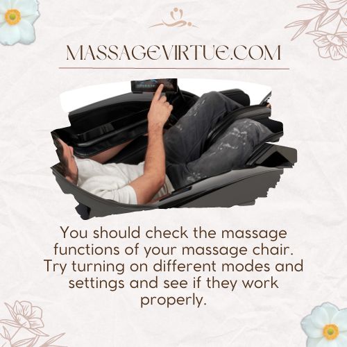 check the massage functions one by one to identify the specific problem