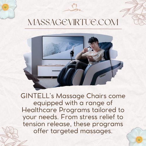 The GINTELL massage chair featured auto massage programs