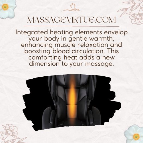 Integrated heating elements envelop your body in gentle warmth