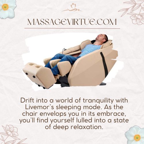 livemor massage chair features a sleeping mode