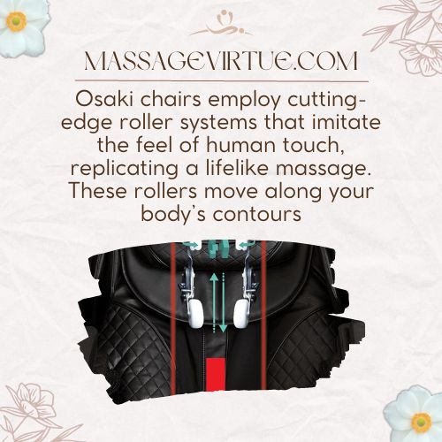 Osaki chairs employ cutting-edge rollers