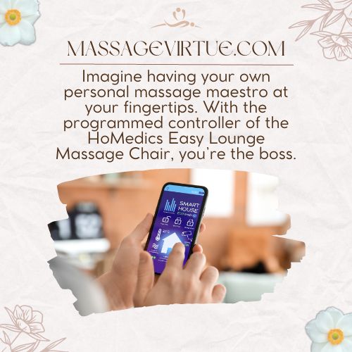 With the programmed controller of the HoMedics Easy Lounge Massage Chair, you're the boss