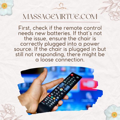 Check remote control to solve the issue