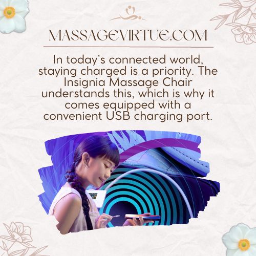 Insignia massage chair come equipped with built-in USB Charging Port