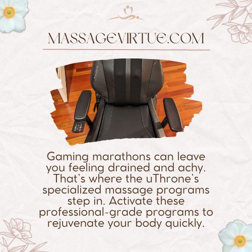 the uThrone gaming massage chair specialized massage programs