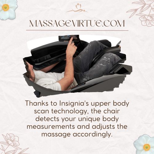 insignia massage chair features upper body scan technology