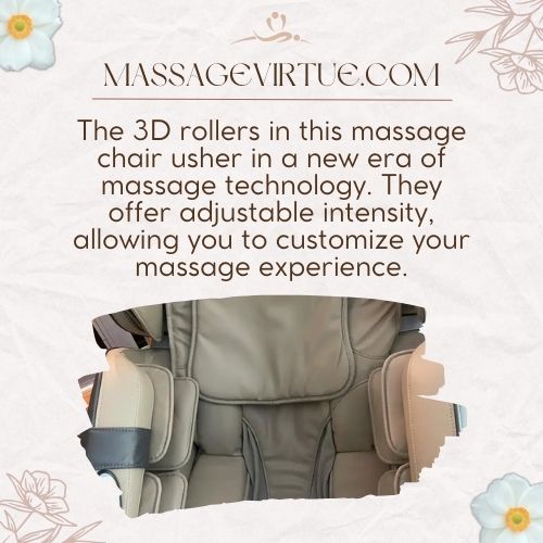 The 3D rollers in this massage chair usher in a new era of massage technology.