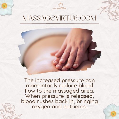 When pressure is released, blood rushes back in, bringing oxygen and nutrients. This rush can be intense and cause discomfort.
