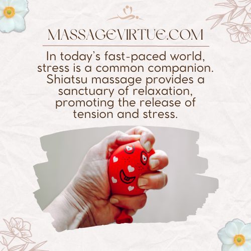 Shiatsu massage provides a sanctuary of relaxation, promoting the release of tension and stress.