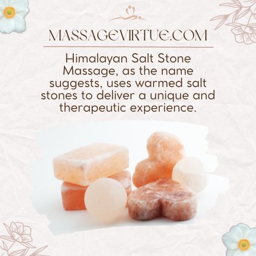 Himalayan Salt Stone Massage, as the name suggests, uses warmed salt stones to deliver a unique and therapeutic experience.