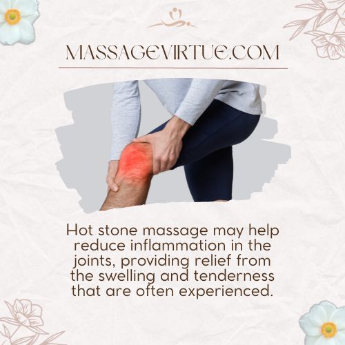 Hot stone massage may help reduce inflammation in the joints