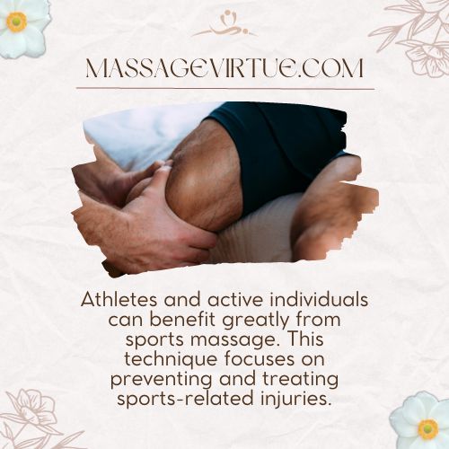 Athletes and active individuals can benefit greatly from sports massage.